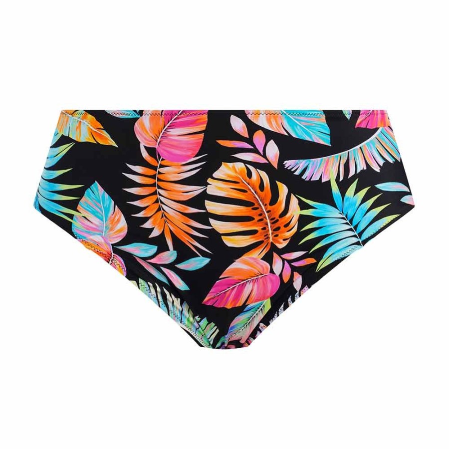 Swimwear Elomi Swim | Tropical Falls Mid Rise Bikini Briefs - Es801572 Black