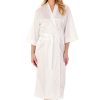 Nightwear Slenderella | Slippy Tapered Band 46 Inch Wrap Dressing Gown - Hc55403