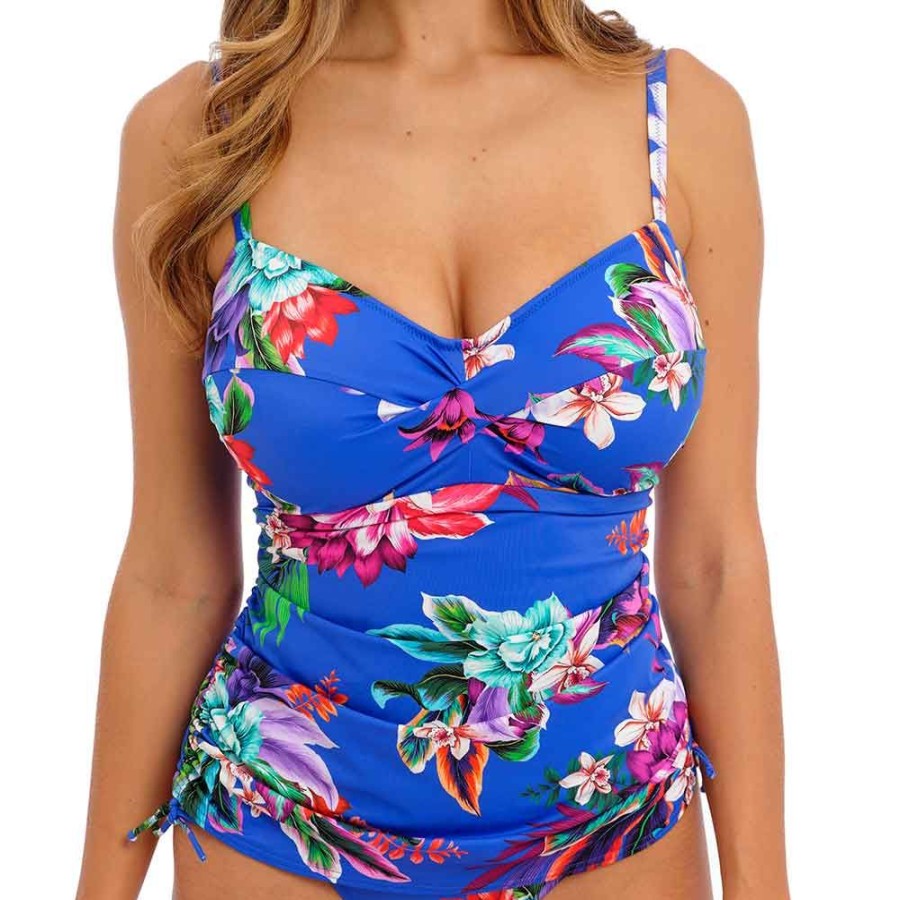 Swimwear Fantasie Swim | Halkidiki Twist Front Underwired Tankini Top - Fs501954 Ultramarine