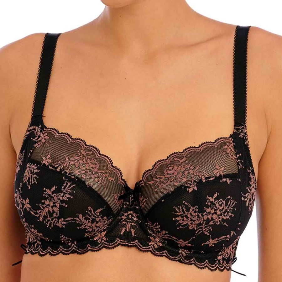 Bras Freya | Offbeat Decadence Underwired Side Support Bra - Aa402501 Black