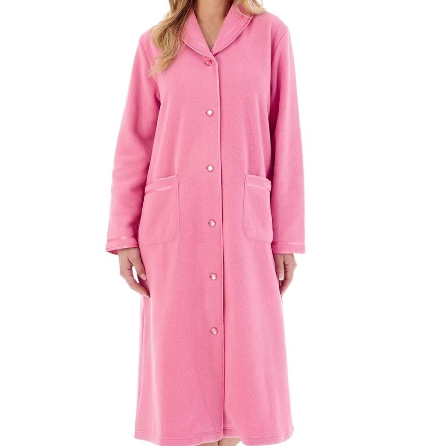 Nightwear Slenderella | Button Opening Polar Fleece Housecoat - Hc6321