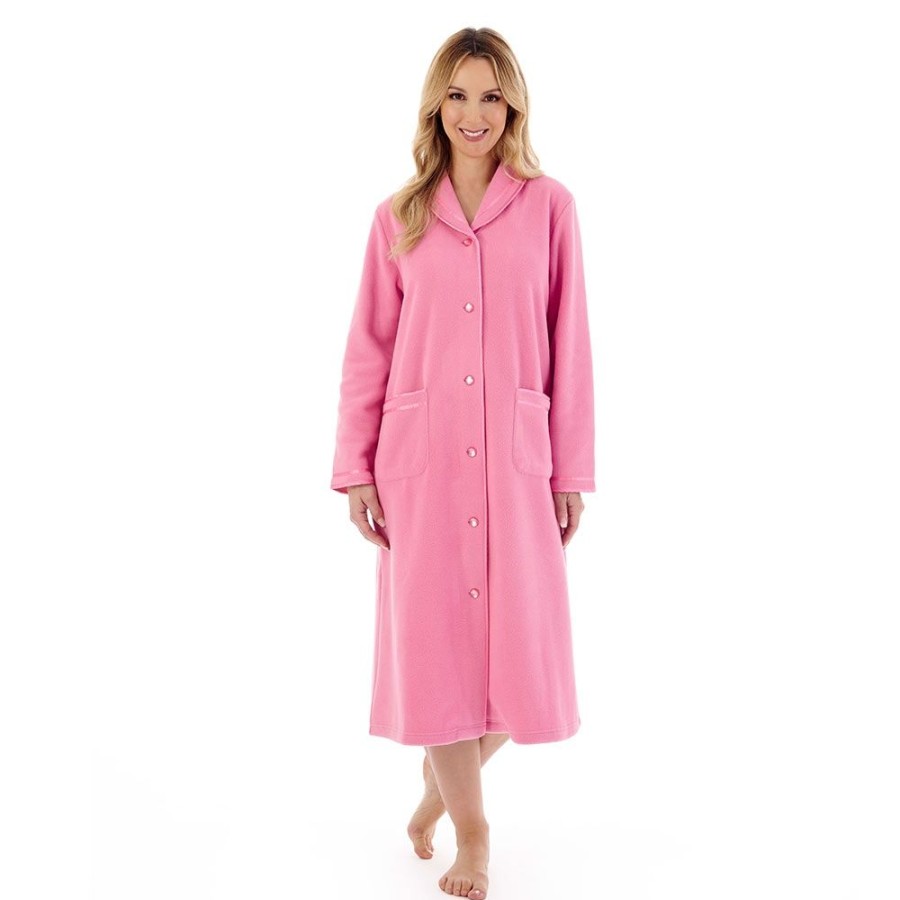 Nightwear Slenderella | Button Opening Polar Fleece Housecoat - Hc6321