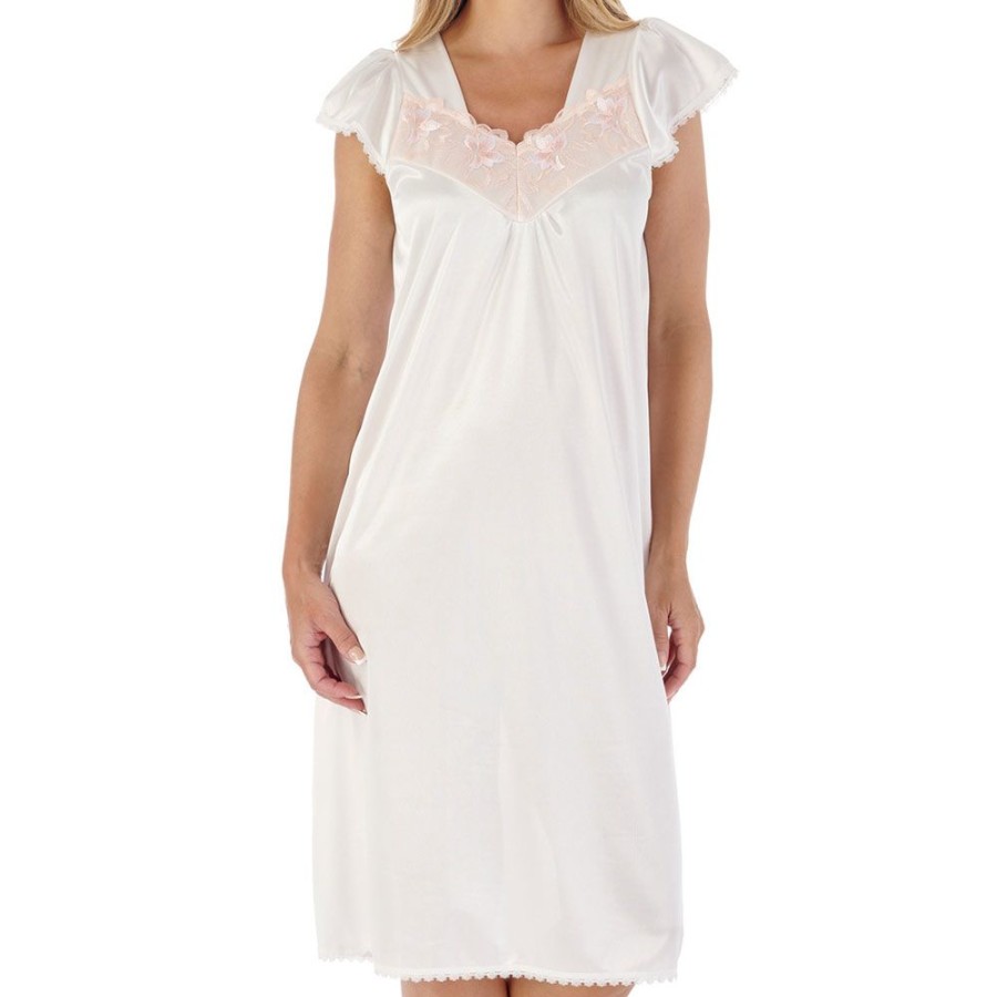 Nightwear Slenderella | Slippy Cap Sleeve 42 Inch Nightdress - Nd55404