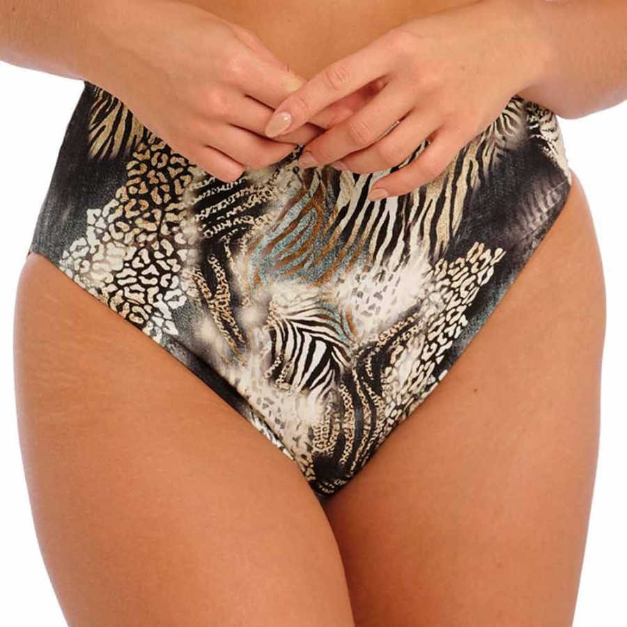 Swimwear Fantasie Swim | Seraya Sands High Waist Bikini Briefs - Fs503778 Monochrome