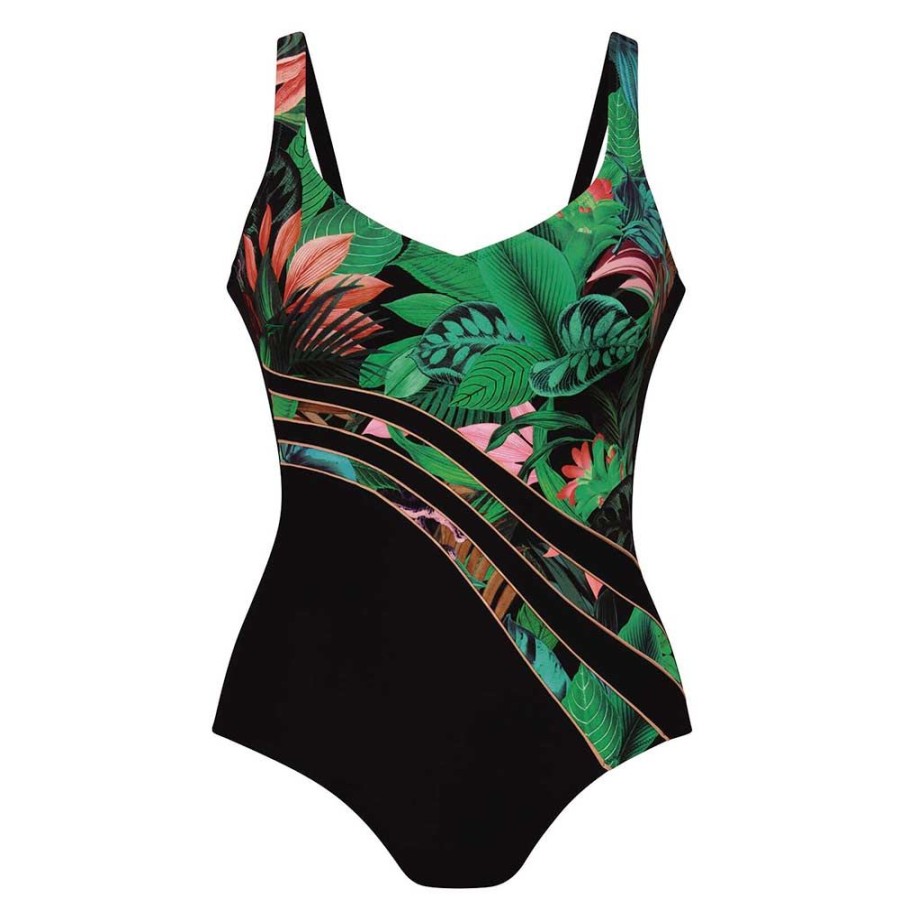 Swimwear Anita Comfort | Jungle Groove Luella Soft Cup Shaping Swimsuit - 7379 Emerald