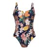 Swimwear Anita Rosa Faia | Tropical Sunset Elouise Soft Cup Swimsuit - 7714 Deep Lagoon