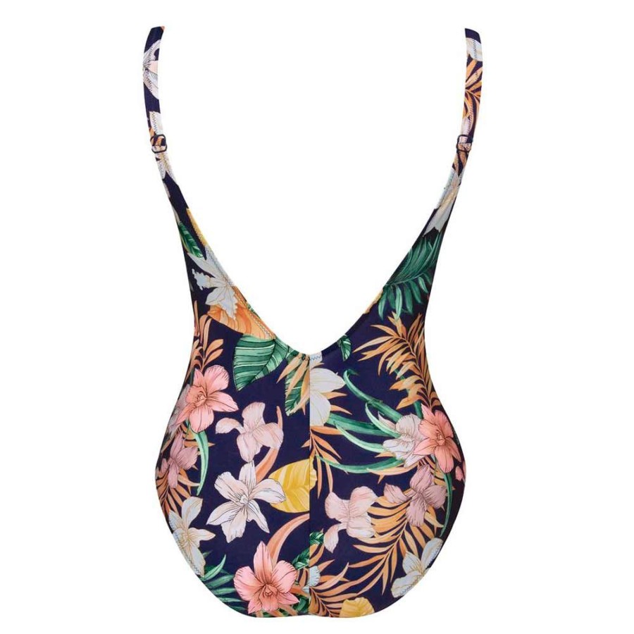 Swimwear Anita Rosa Faia | Tropical Sunset Elouise Soft Cup Swimsuit - 7714 Deep Lagoon