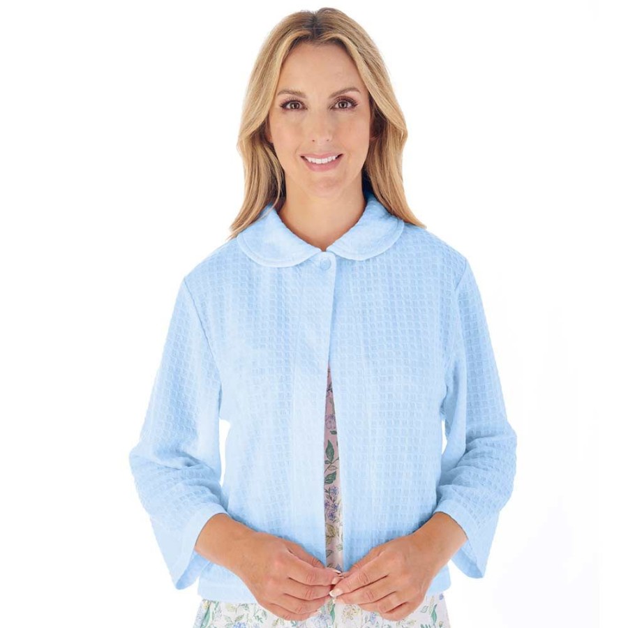 Nightwear Slenderella | Summer Button Opening 3/4 Sleeve Bedjacket - Bj3304