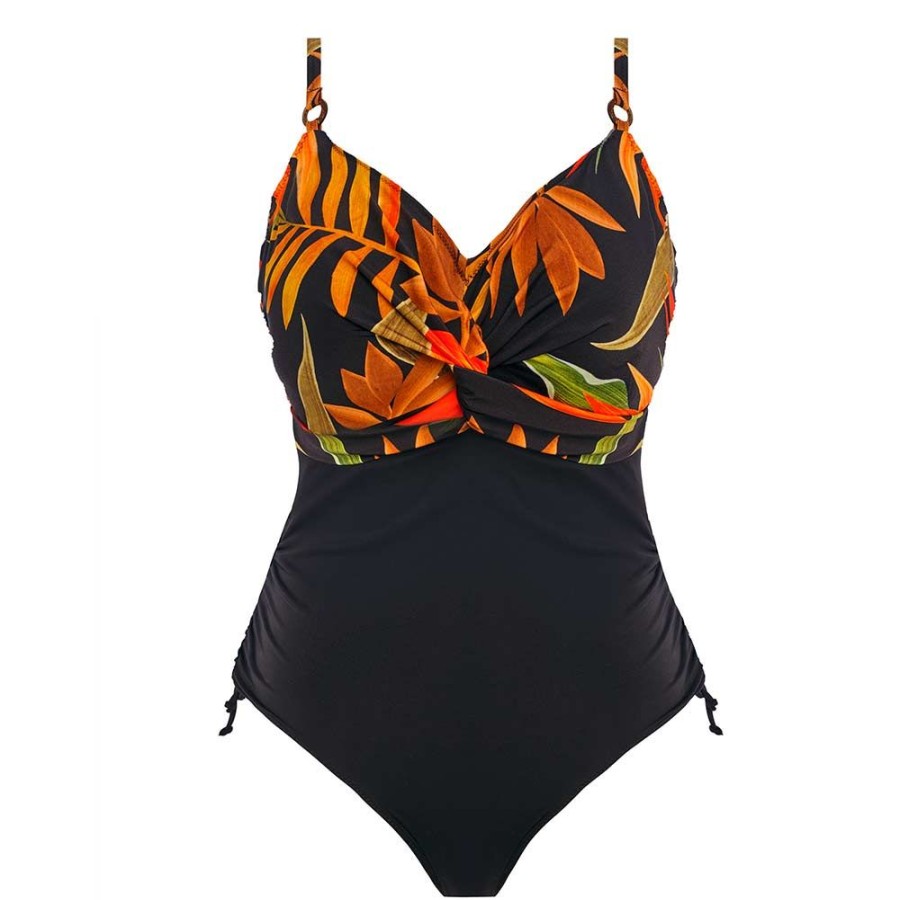 Swimwear Fantasie Swim | Pichola Underwired Twist Front Swimsuit - Fs503931 Black