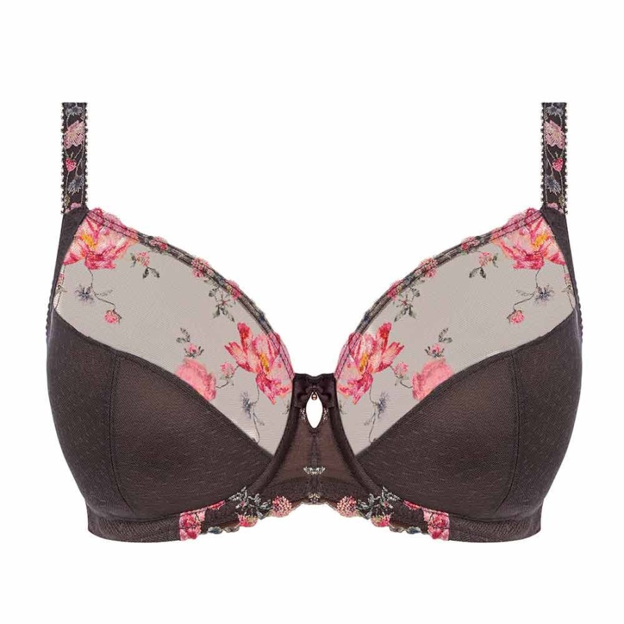 Bras Fantasie | Adrienne Side Support Underwired Bra - Fl102201 Charcoal Bloom