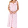 Nightwear Slenderella | Butterfly Broad Strap 44 Inch Cotton Nightdress - Nd03103