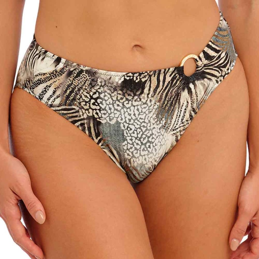 Swimwear Fantasie Swim | Seraya Sands Mid Rise Bikini Briefs - Fs503772 Monochrome