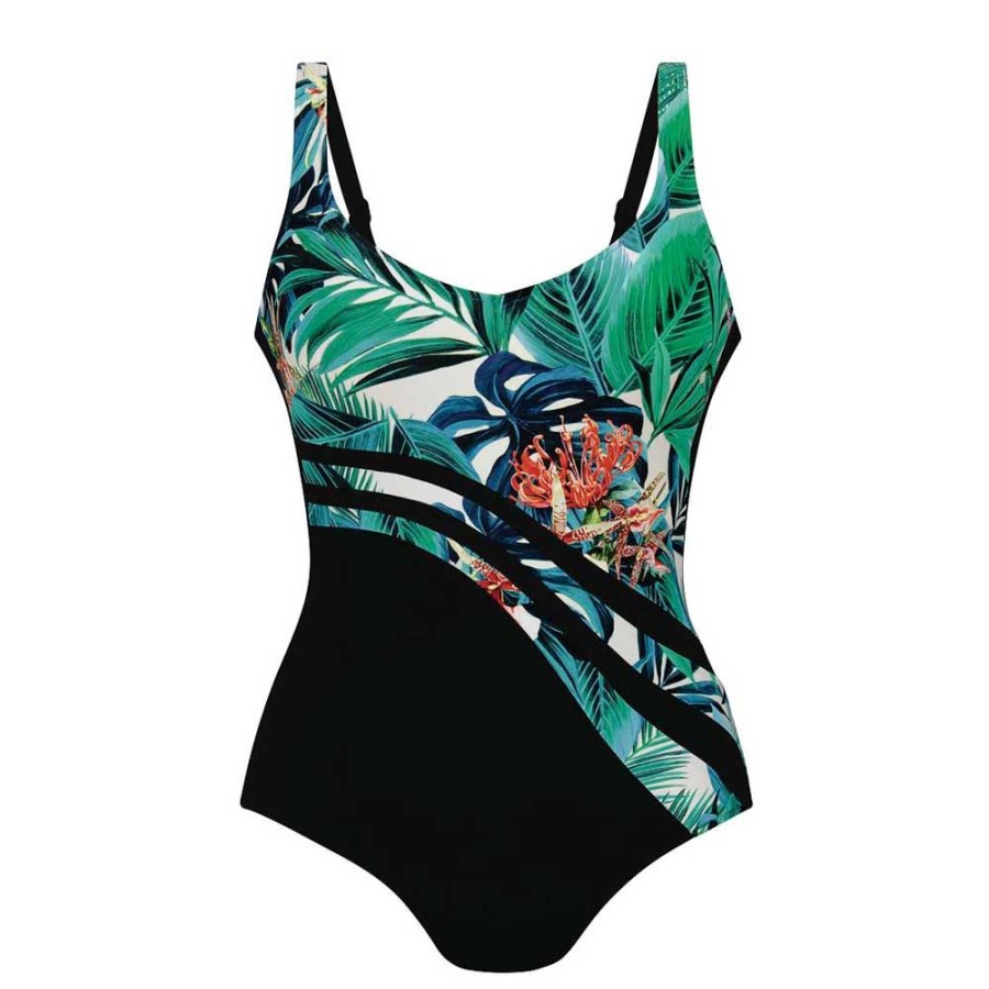 Swimwear Anita Comfort | Paradise Island Luella Non Wired Shaping Swimsuit - 7349 Emerald