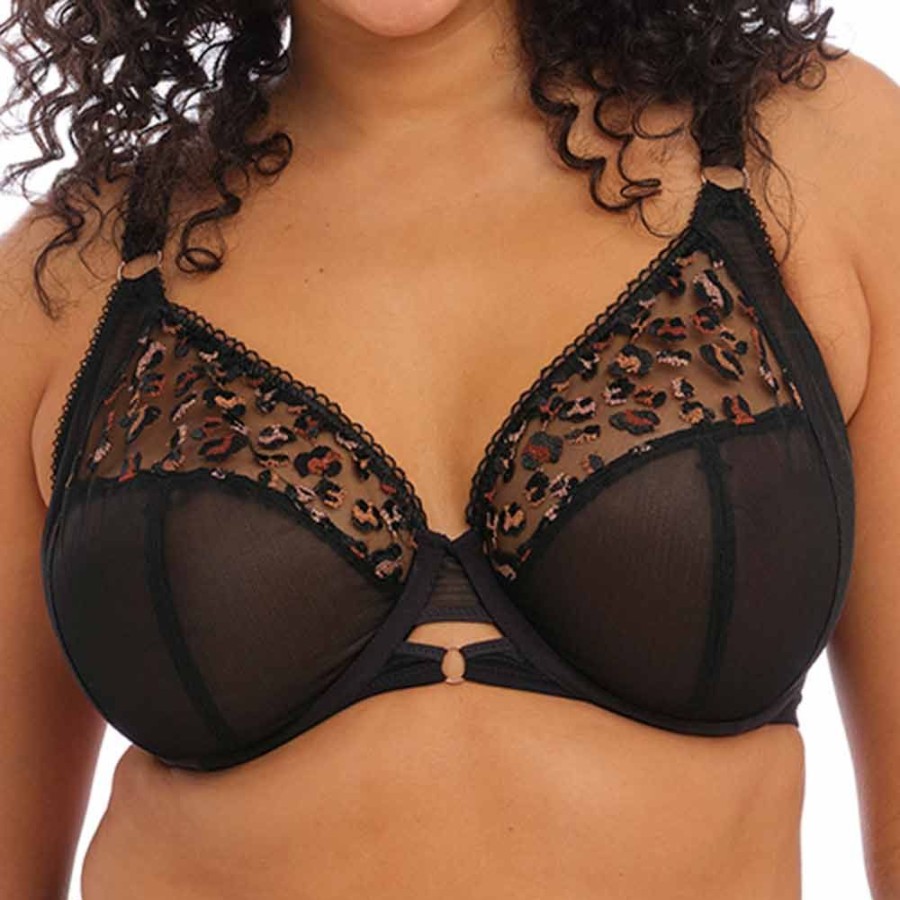 Bras Elomi | Namrah Underwired Bandless Plunge Bra - El301335 Black