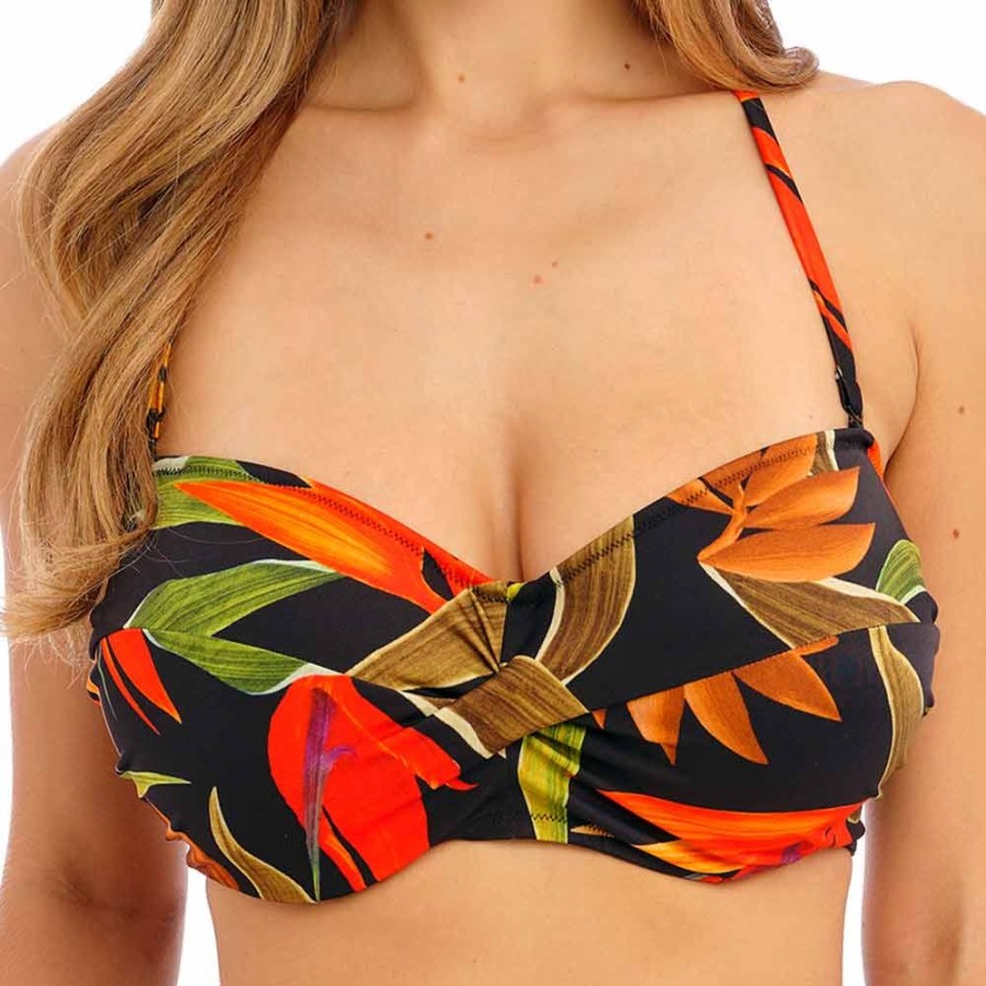 Swimwear Fantasie Swim | Pichola Underwired Bandeau Bikini Top - Fs503909 Black