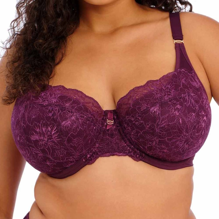 Bras Elomi | Brianna Underwired Padded Half Cup Bra - El8081 Blackberry