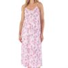 Nightwear Slenderella | Tonal Floral Print Spaghetti Strap 46 Inch Nightdress - Nd03110