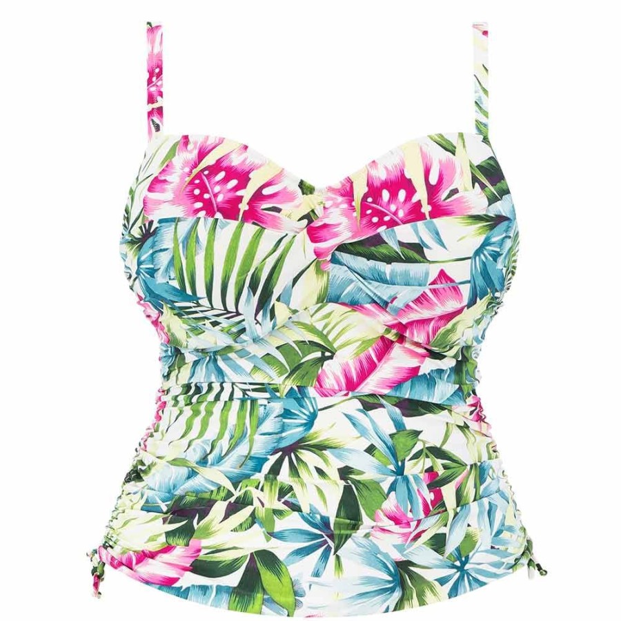 Swimwear Fantasie Swim | Langkawi Twist Front Underwired Tankini Top - Fs501754 White