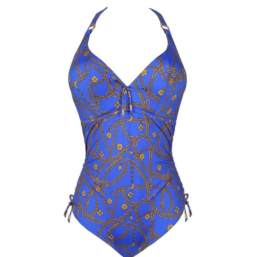 Swimwear PrimaDonna | Olbia Underwired Plunge Swimsuit - 4009139 Electric Blue