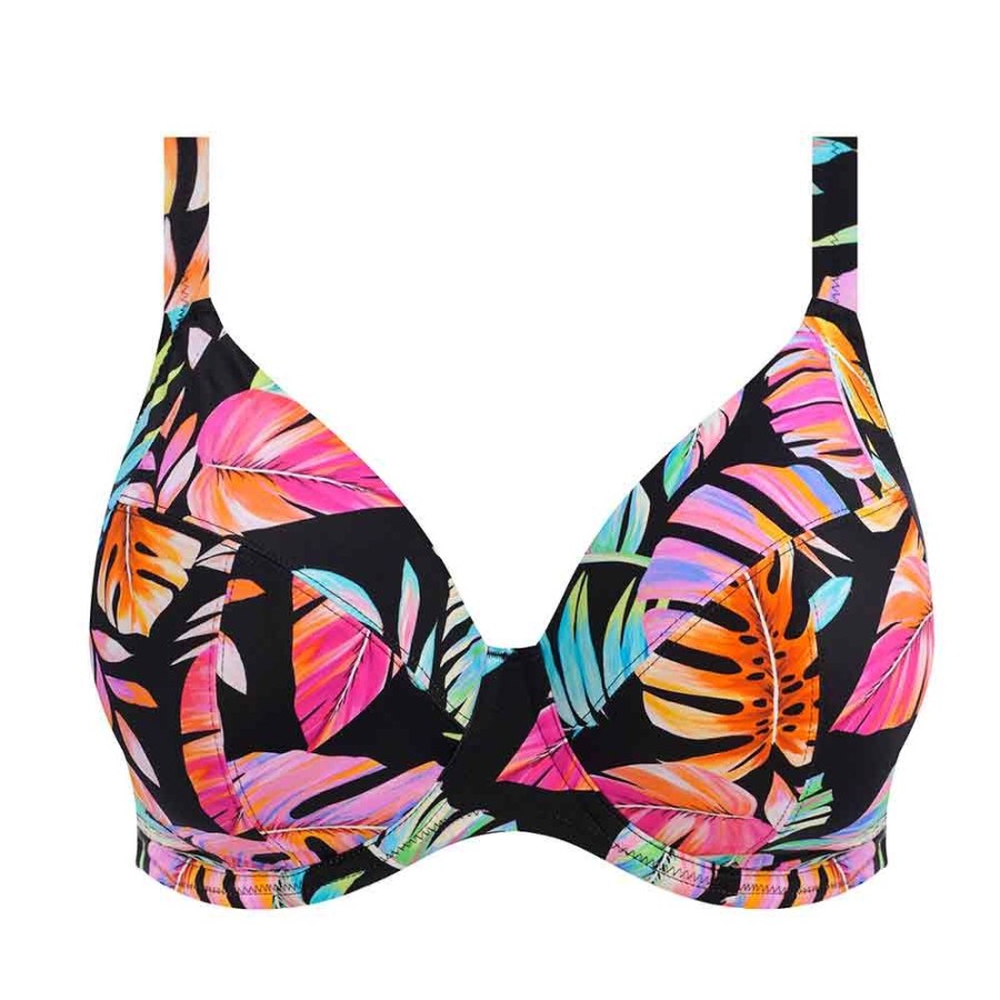 Swimwear Elomi Swim | Tropical Falls Underwired Plunge Bikini Top - Es801502 Black