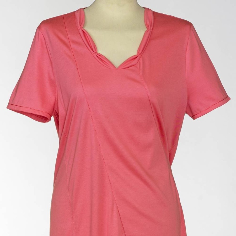 Nightwear Charmor | Short Sleeve Classic V-Neck Nightdress - 321104