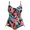 Swimwear Elomi Swim | Tropical Falls Soft Cup Adjustable Leg Swimsuit - Es801543 Black