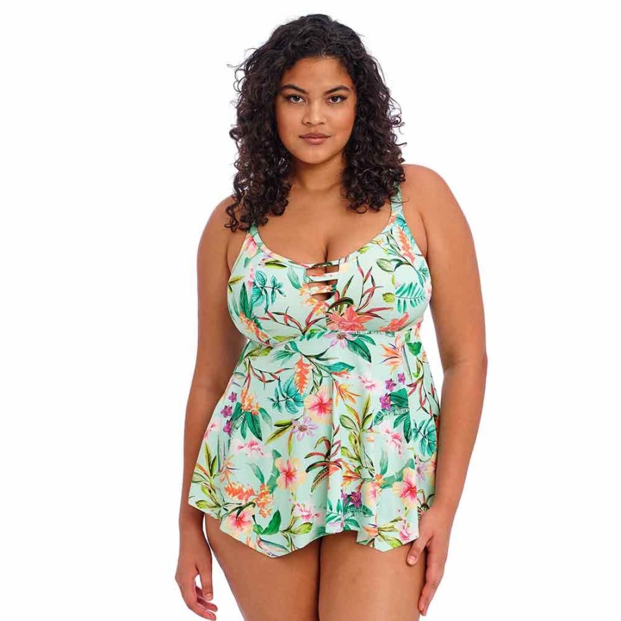 Swimwear Elomi Swim | Sunshine Cove Wirefree Tankini Top - Es801861 Aqua