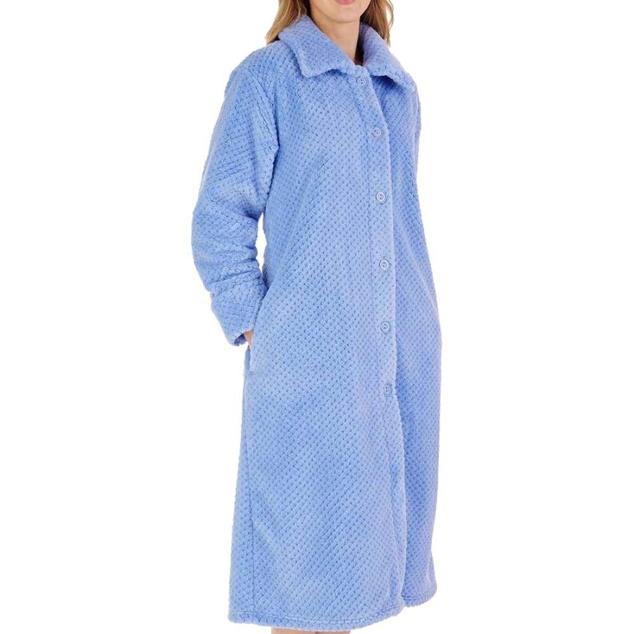 Nightwear Slenderella | Luxury Waffle Fleece Button Through Housecoat - Hc4327