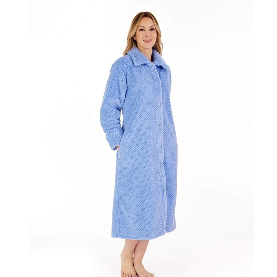 Nightwear Slenderella | Luxury Waffle Fleece Button Through Housecoat - Hc4327