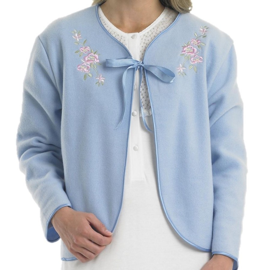 Nightwear Slenderella | Ribbon Tie Polar Fleece Bedjacket - Bj44600