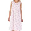 Nightwear Slenderella | Wild Rose Build Up Shoulders Cotton 42 Inch Nightdress - Nd03205