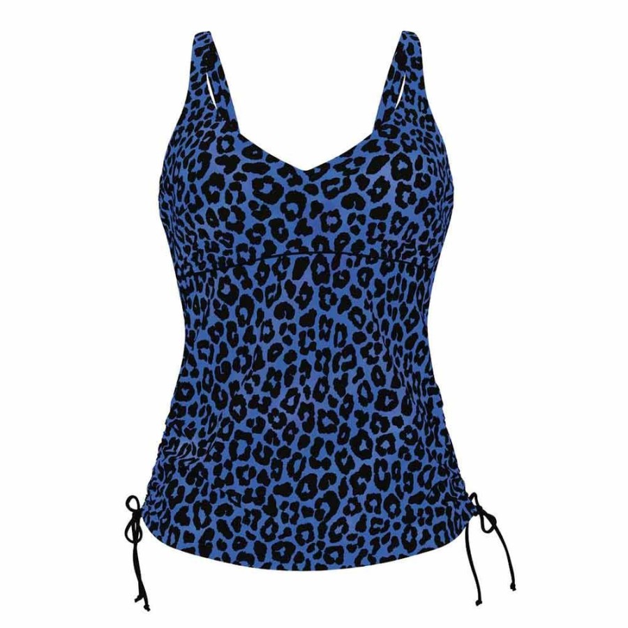 Swimwear Anita Rosa Faia | Batik Safari Malaika Underwired Tankini Top - 8887-1 Fusion Blue