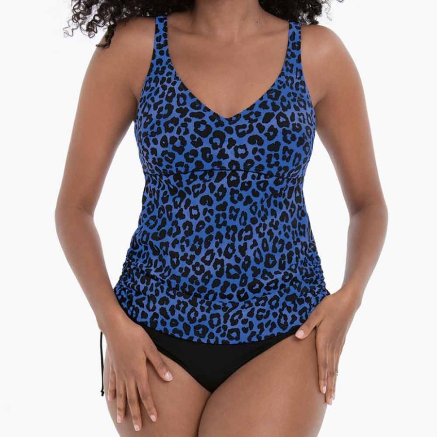 Swimwear Anita Rosa Faia | Batik Safari Malaika Underwired Tankini Top - 8887-1 Fusion Blue