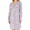 Nightwear Slenderella | Paisley Print Long Sleeve 38 Inch Woven Nightshirt - Ns88225