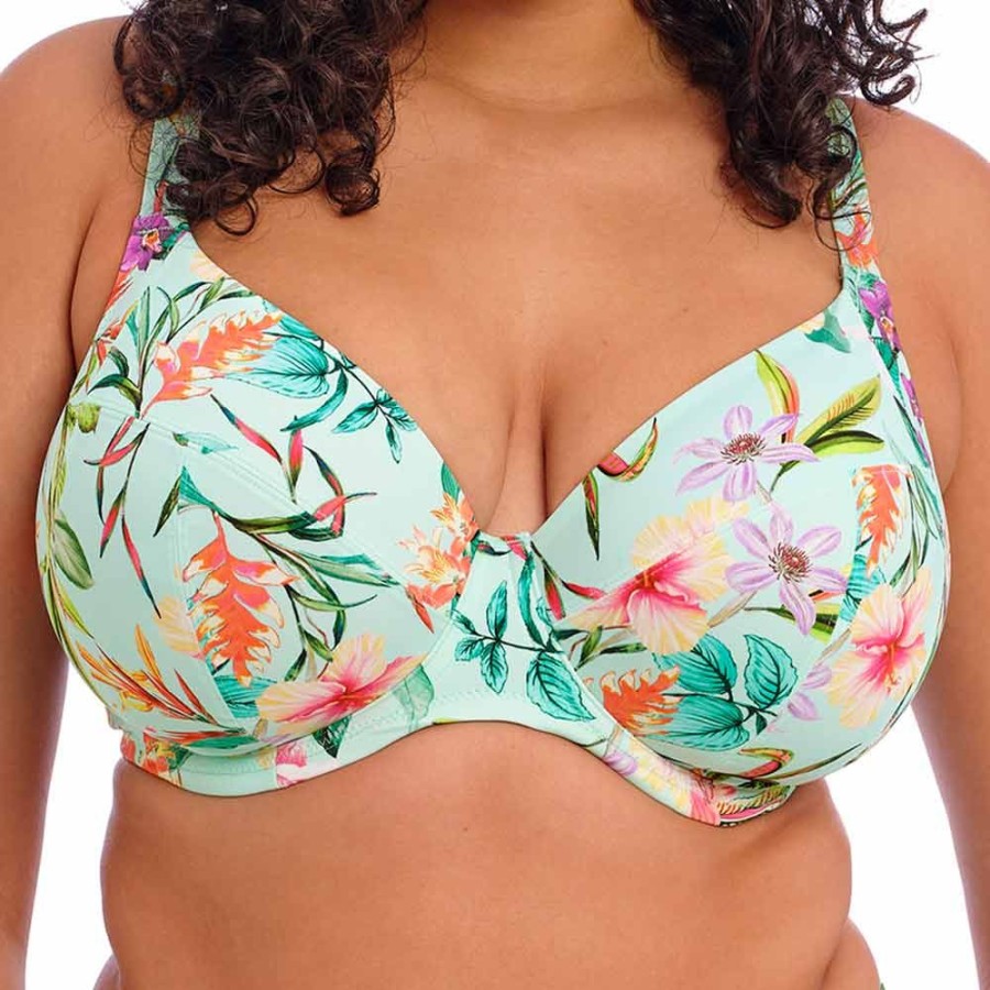 Swimwear Elomi Swim | Sunshine Cove Underwired Plunge Bikini Top - Es801802 Aqua