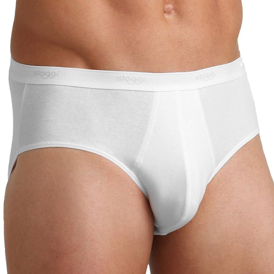 Menswear Sloggi Men | Twin Pack Basic Midi Underpants - Menmidi White