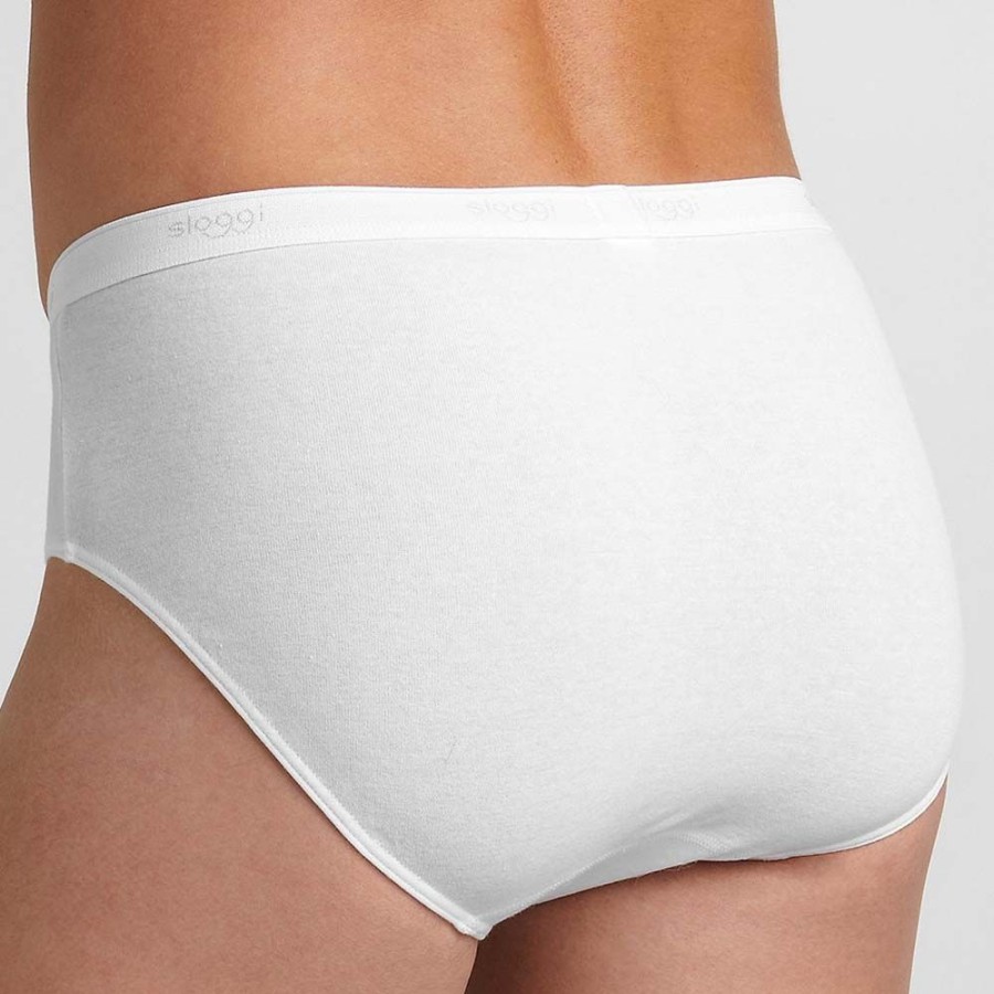 Menswear Sloggi Men | Twin Pack Basic Midi Underpants - Menmidi White