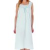 Nightwear Slenderella | Embroidered Yoke Broad Strap 44 Inch Nightdress - Nd55200