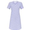 Nightwear Ringella | Daisy Short Sleeve Pure Cotton Nightdress - 9211029 Blue