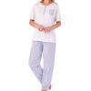 Nightwear Slenderella | Seersucker Short Sleeve Ladies Pyjama Set - Pj01224