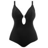 Swimwear Elomi Swim | Plain Sailing Non Wired Plunge Swimsuit - Es7280 Black