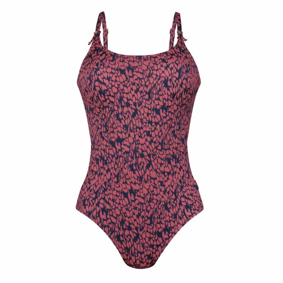 Swimwear Anita Rosa Faia | Marble Beach Mona Underwired Swimsuit - 7799 Rosewood